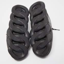 Versace Black Mesh And Leather Chain Reaction Sneakers Size 39