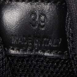 Versace Black Mesh And Leather Chain Reaction Sneakers Size 39
