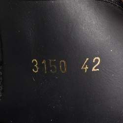 Versace Black Canvas and Fabric La Greca Platform Sandals Size 42