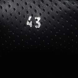Versace Black/White Printed Leather Slip On Sneakers Size 43