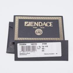 Versace x Fendi Fendace Multicolor Leather and Canvas Trigreca Sneakers Size 41