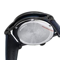 Pre Owned Versace Blue Black Ion Plated Stainless Steel Palazzo Empire VERD00118 Men's Wristwatch 43 mm