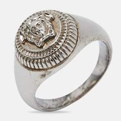 Versace Medusa Biggie Silver Tone Ring Size 59