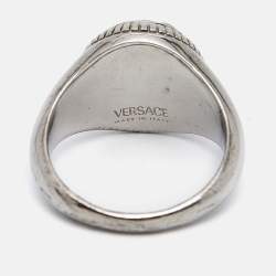 Versace Medusa Biggie Silver Tone Ring Size 59