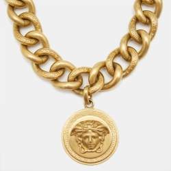 Versace Icon Medusa Gold Tone Necklace