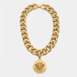 Versace Icon Medusa Gold Tone Necklace