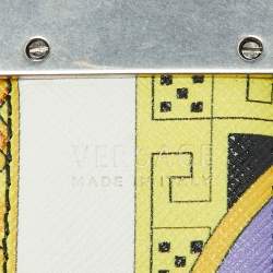 Versace Multicolor Printed Leather Medusa Buckle Belt 105CM