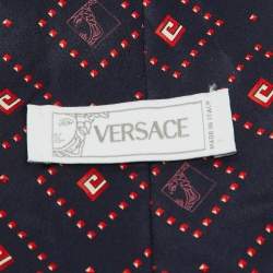 Versace Blue/Red Printed Silk Tie
