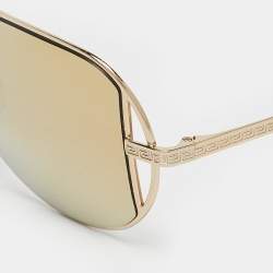 Versace Gold Mirrored MOD. 2212 Aviator Sunglasses