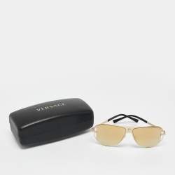 Versace Gold Mirrored MOD. 2212 Aviator Sunglasses