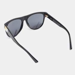 Pre Owned Versace Black MOD 4346 Greca Frame Sunglasses