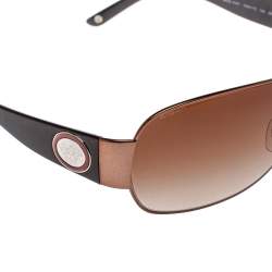 Versace Bronze Tone/Brown VE2101 Medusa Shield Sunglasses
