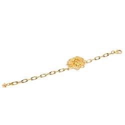 Versace Gold Tone Medusa Serpentine Wings Icon Bracelet