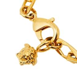 Versace Gold Tone Medusa Serpentine Wings Icon Bracelet