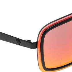 Versace Black/Orange Mirrored 2183 Square Sunglasses