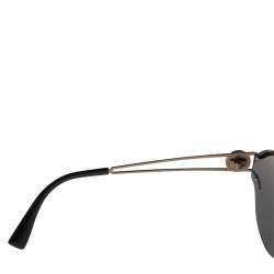 Versace Gold Tone/Black Mod.2184 Round Sunglasses