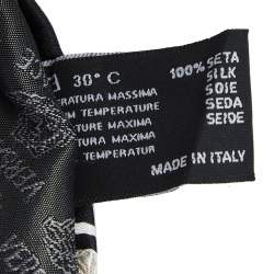 Pre Owned Versace Monochrome Striped Silk Tie