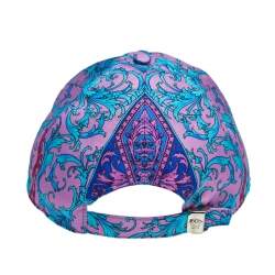 Versace Purple Baroque Print Silk Baseball Cap