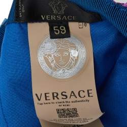 Versace Purple Baroque Print Silk Baseball Cap