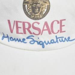 Versace White Medusa Logo Signature Cotton Baseball Cap