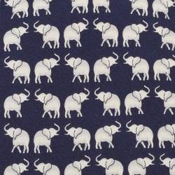 Versace Blue Elephant Printed Silk Tie