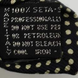 Gianni Versace Black Printed Textured Silk Tie 