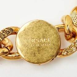 Pre Owned Versace Medusa Gold Tone Bracelet