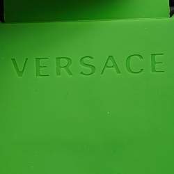 Pre Owned Versace Green Rubber La Medusa Airpods Case