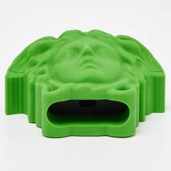 Pre Owned Versace Green Rubber La Medusa Airpods Case
