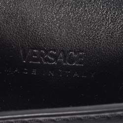 Versace Black/Grey Jacquard Coated Canvas and Leather Airpods Case
