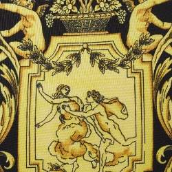 Versace Black Baroque Printed Silk Slim Tie