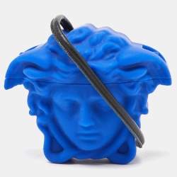 Versace Blue Rubber La Medusa Airpods Case