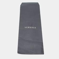 Versace Burgundy Geometric Pattern Silk Tie