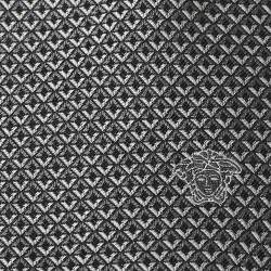 Pre Owned Versace Grey Diamond Pattern Silk Tie