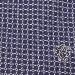 Versace Blue Dot Pattern Silk Tie