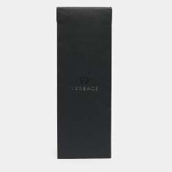 Pre Owned Versace Navy Blue Jacquard Silk Tie