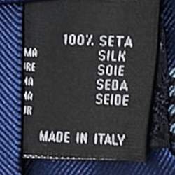 Versace Blue Diagonal Striped Silk Tie