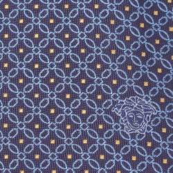 Versace Blue Patterned Silk Tie