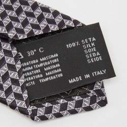 Versace Black Patterned Silk Tie
