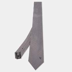 Versace Black Patterned Silk Tie