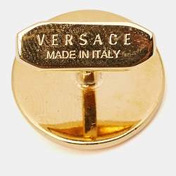 Pre Owned Versace Medusa Gold Tone Cufflinks