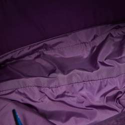 Pre Owned Versace Blue Nylon La Medusa Flap Messenger Bag