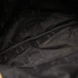 Pre Owned Versace Black/Yellow Baroque Nylon and Leather Medusa Backpack