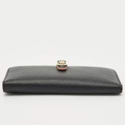 Versace Black Leather Medusa Long Wallet