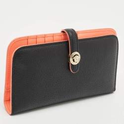 Versace Black Leather Medusa Long Wallet