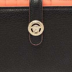 Versace Black Leather Medusa Long Wallet