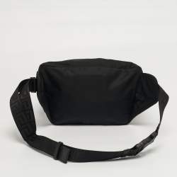Pre Owned Versace La Medusa Black Nylon Belt Bag