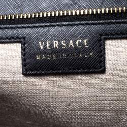 Pre Owned Versace Black Leather Palazzo Empire Tote