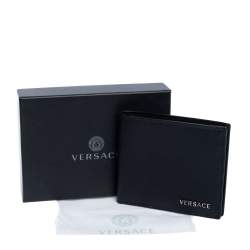Versace Black Leather Bifold Wallet