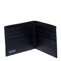 Versace Black Leather Bifold Wallet
